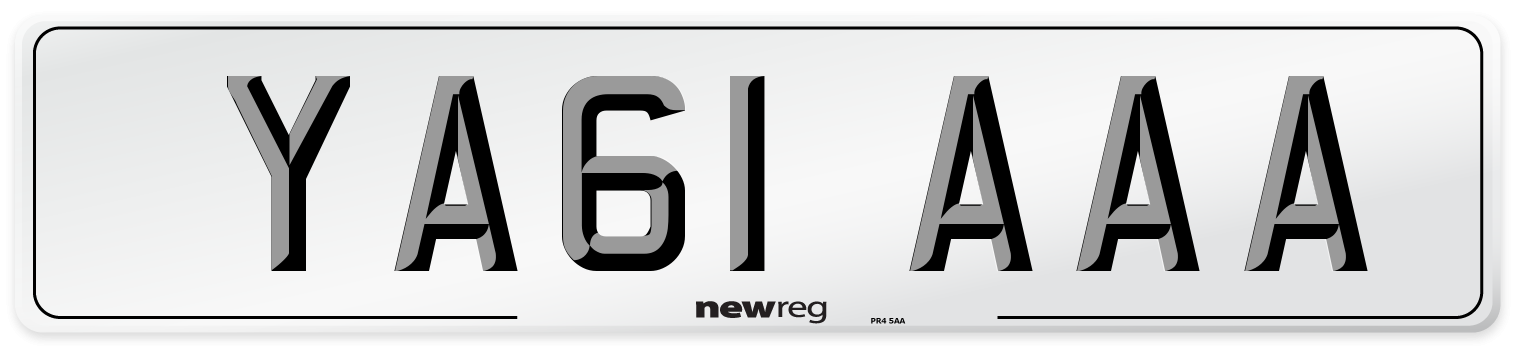 YA61 AAA Number Plate from New Reg